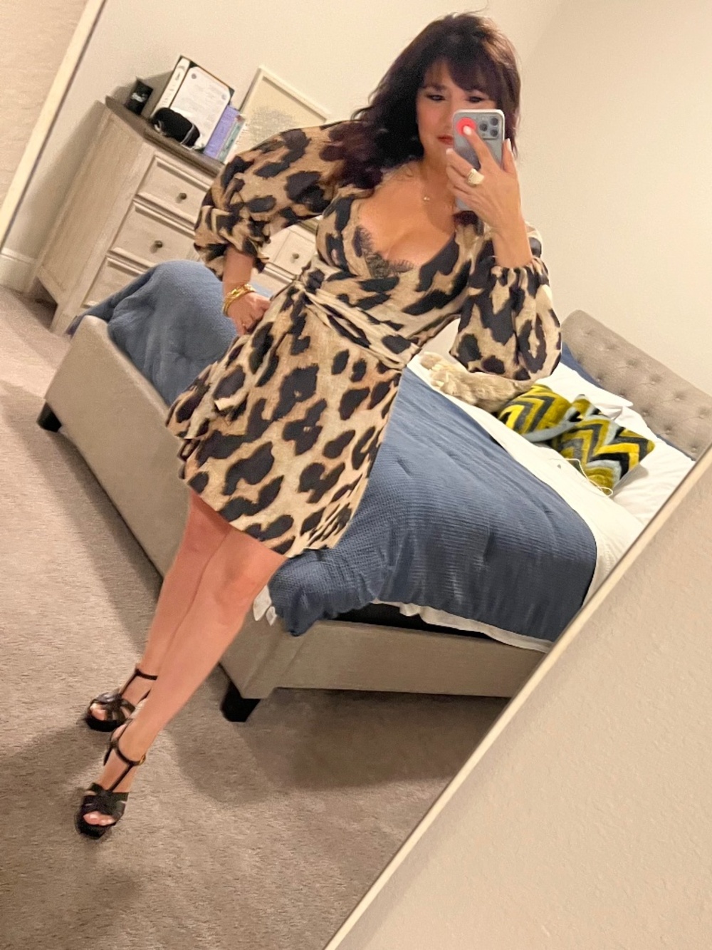 Leopard wrap dress